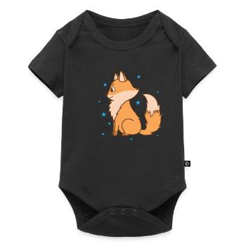 Le renard est attentif Animal sauvage Renard roux - Body à manches courtes Premium Bébé - noir - Devant