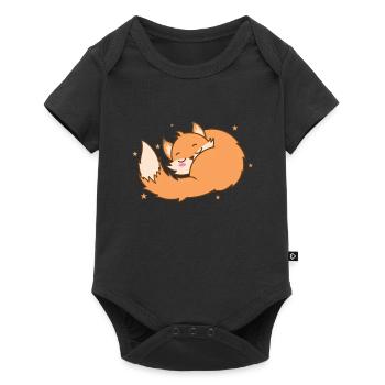 Fox rêves animal nature environnement renard roux - Body à manches courtes Premium Bébé - noir - Devant