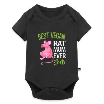 Rat gifts for vegans | Vegan Rat Animals - Baby Premium short-sleeve bodysuit - black - Front