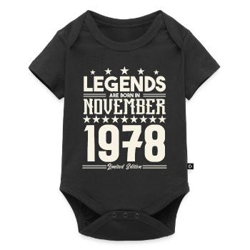 Legends Are Born In November 1978.Gift anniversary - Body à manches courtes Premium Bébé - noir - Devant