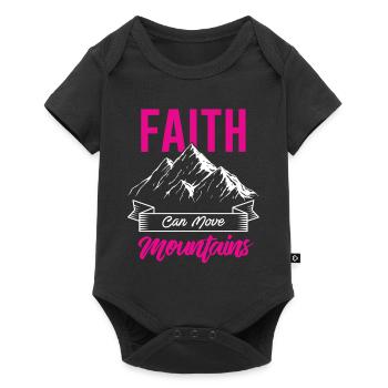 Bible verse Faith Mountain Proverb - Baby Premium short-sleeve bodysuit - black - Front