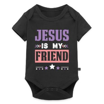 Bible Jesus Friend Proverb - Baby Premium short-sleeve bodysuit - black - Front