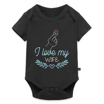 J’aime les couples de ma femme - Body à manches courtes Premium Bébé - noir - Devant