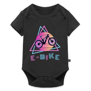EBike Retro 80s Sunset Electric Bike - Baby Premium short-sleeve bodysuit - black - Front