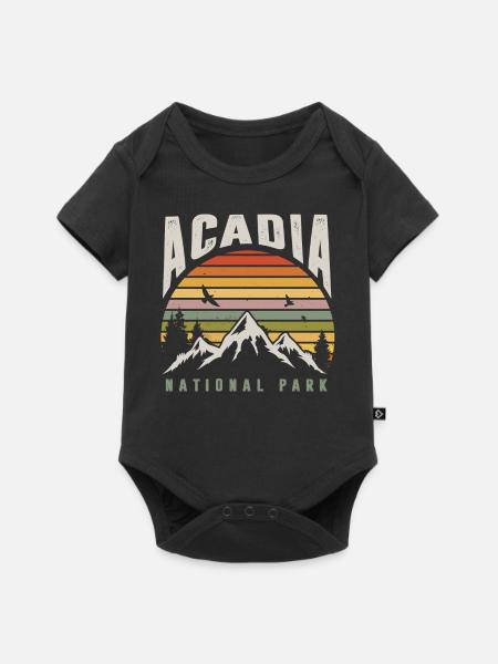 Acadia-Nationalpark - Baby Premium Kurzarmbody - Schwarz