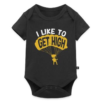 I want to go high skydivers - Baby Premium short-sleeve bodysuit - black - Front