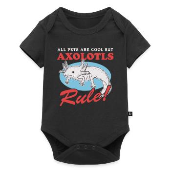 Cadeau d’amphibiens à queue d’Axolotl - Body à manches courtes Premium Bébé - noir - Devant