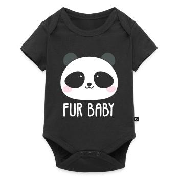 Fur Baby Panda Bear Animal Animal Zookeeper - Baby Premium short-sleeve bodysuit - black - Front