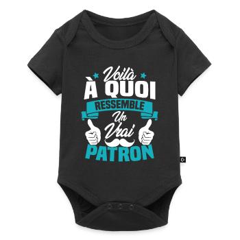 Voilà à quoi ressemble un vrai patron - Body à manches courtes Premium Bébé - noir - Devant