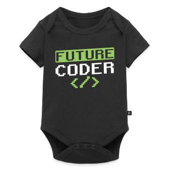 Zukünftiger Coder Coding Programmierer Code - Baby Premium Kurzarmbody - Schwarz - Vorne