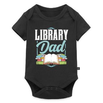 Bibliothèque Papa Books Bibliothécaire amoureux - Body à manches courtes Premium Bébé - noir - Devant