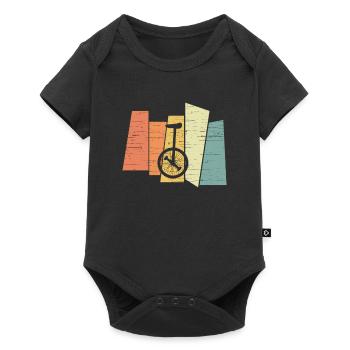 Vintage Unicycle Unicyclist - Baby Premium short-sleeve bodysuit - black - Front
