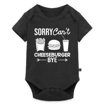 Cheeseburger Cheese Sandwich Hamburger - Baby Premium short-sleeve bodysuit - black - Front
