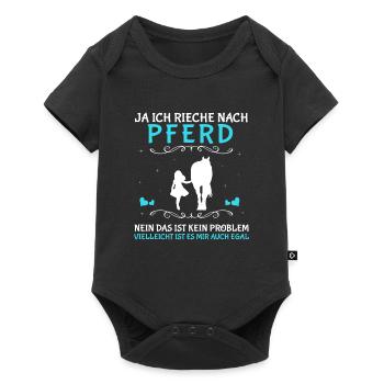Ja Ich Rieche Nach Pferd Kein Problem - Baby Premium Kurzarmbody - Schwarz - Vorne