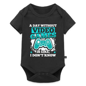 A Day Without Video Games Player Gamer - Baby Premium short-sleeve bodysuit - black - Front