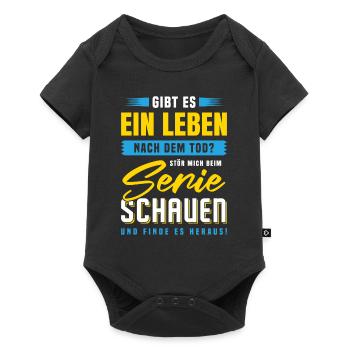 TV Schauen Film Abend Serie Gucken Serie - Baby Premium Kurzarmbody - Schwarz - Vorne