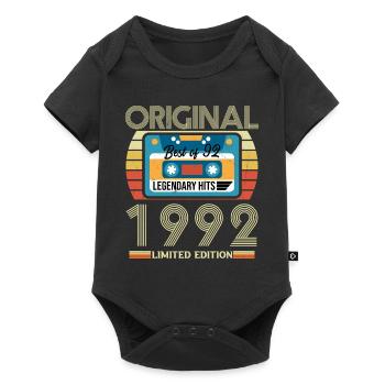 Cadeau D'anniversaire Vintage 1992 - Body à manches courtes Premium Bébé - noir - Devant