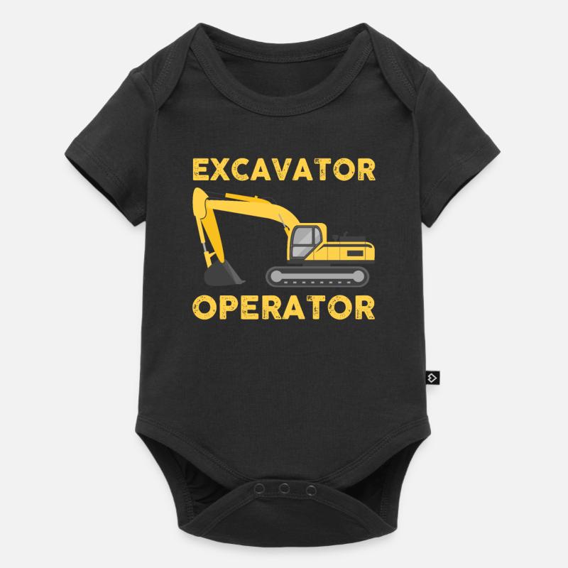 Baggerfahrer - Baby Premium Kurzarmbody - Schwarz