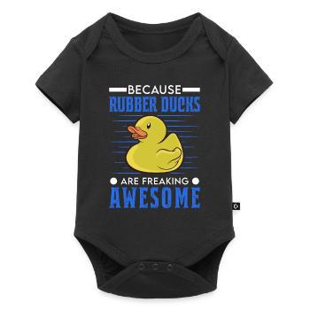 Because Rubber Ducks are freaking awesome - Baby Premium short-sleeve bodysuit - black - Front