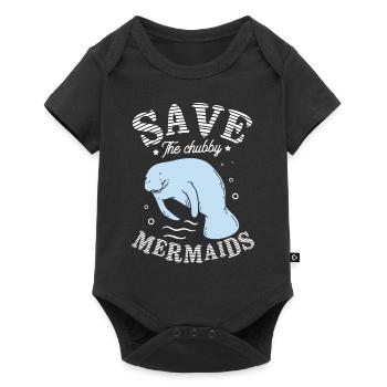 Speichern Sie Die Chubby Mermaids Manatees Für - Baby Premium Kurzarmbody - Schwarz - Vorne