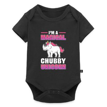 I'm A Magical Chubby Unicorn Rhino Rhinoceros - Baby Premium short-sleeve bodysuit - black - Front
