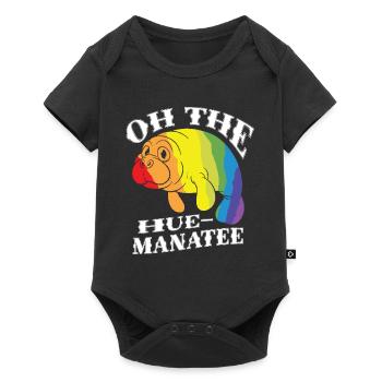 Oh The Hue Manatee Lgbt Für Einen - Baby Premium Kurzarmbody - Schwarz - Vorne