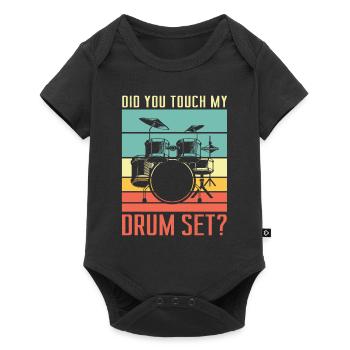 Avez-vous touché ma batterie ? Drumming Rock pour A - Body à manches courtes Premium Bébé - noir - Devant