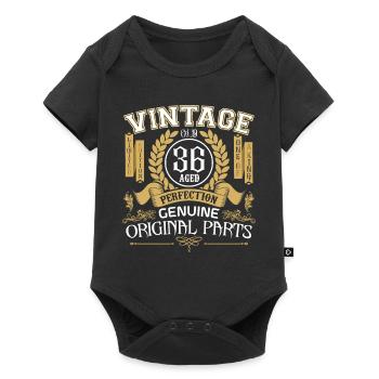 Vintage 36 years - birthday gift 36 years - Baby Premium short-sleeve bodysuit - black - Front