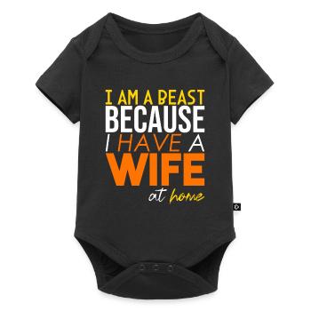 La bête à cause de ma femme! - Body à manches courtes Premium Bébé - noir - Devant