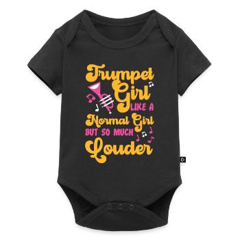 Trumpet Player Girl Trumpet Girl - Baby Premium Kurzarmbody - Schwarz - Vorne