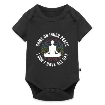 Yogalehrer Spruch Für Yogi Yoga - Baby Premium Kurzarmbody - Schwarz - Vorne