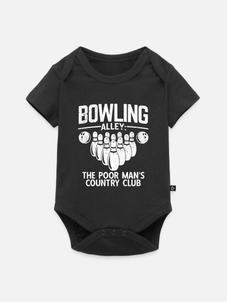 Bowling - Baby Premium Kurzarmbody - Schwarz