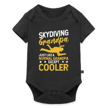 Skydiving Grandpa Parachutist - Baby Premium short-sleeve bodysuit - black - Front