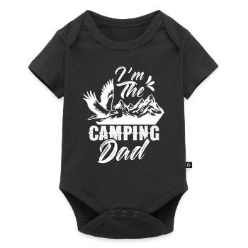 Ich Bin Der Camping Papa Campen Camp Camper - Baby Premium Kurzarmbody - Schwarz - Vorne
