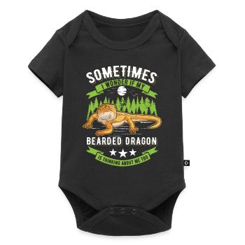 Bearded Dragon Gift Bearded Dragon - Baby Premium short-sleeve bodysuit - black - Front