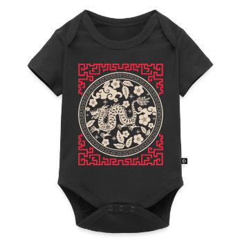 Horoscope chinois Chine Année du Dragon - Body à manches courtes Premium Bébé - noir - Devant