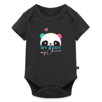 Mon corps - Mon choix - Body à manches courtes Premium Bébé - noir - Devant