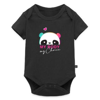 Mon corps - Mon choix - Body à manches courtes Premium Bébé - noir - Devant