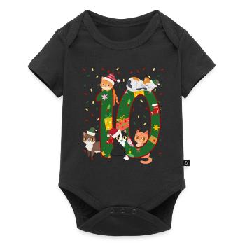 10 ans Enfants cadeau de Noël mignon - Body à manches courtes Premium Bébé - noir - Devant