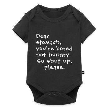 Dear Stomach - Baby Premium short-sleeve bodysuit - black - Front
