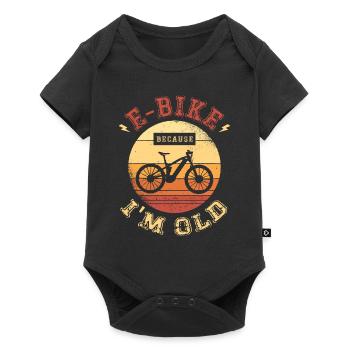 E-bike, because I'm an old electric bike - Baby Premium short-sleeve bodysuit - black - Front