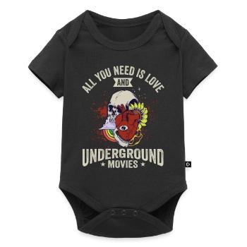 Underground Film, Independent Cinema, Horror - Baby Premium Kurzarmbody - Schwarz - Vorne
