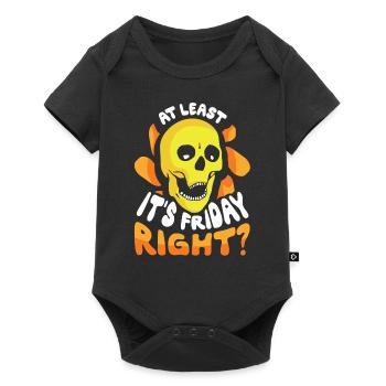 Au moins, c’est finalement sarcastique vendredi - Body à manches courtes Premium Bébé - noir - Devant