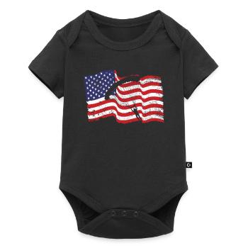 American Parachutist Parachute Jumping - Baby Premium short-sleeve bodysuit - black - Front