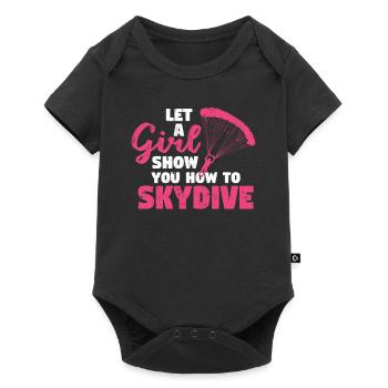 Let a girl show you how to - Baby Premium short-sleeve bodysuit - black - Front