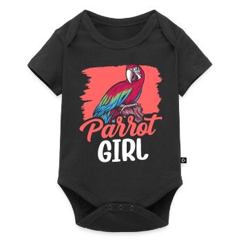 Parrot Girl Cute Animal Parrots Pet - Baby Premium short-sleeve bodysuit - black - Front