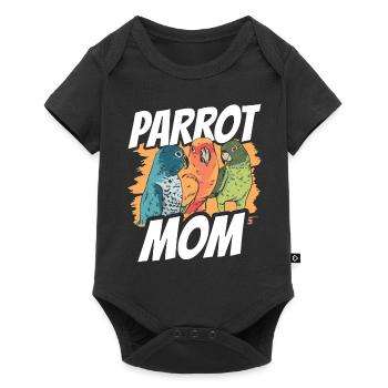 Perroquet Mama Animal mignon Perroquet - Body à manches courtes Premium Bébé - noir - Devant