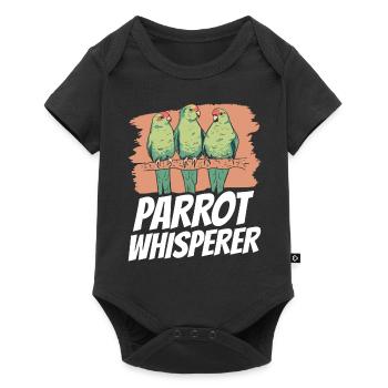 Perroquet Chuchotant Perroquet Chuchoteur Perroquet Doux - Body à manches courtes Premium Bébé - noir - Devant