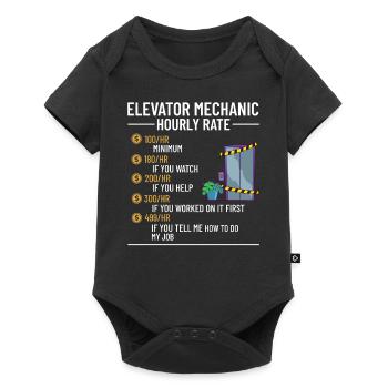 Technicien d’ascenseur Élévateur élévateur - Body à manches courtes Premium Bébé - noir - Devant