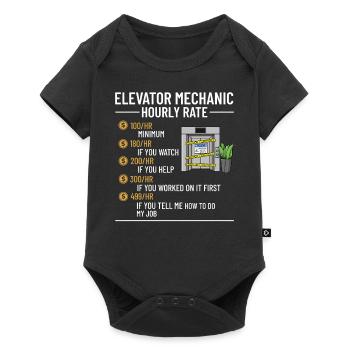 Elevator Elevator Technician Elevator Elevator - Baby Premium short-sleeve bodysuit - black - Front